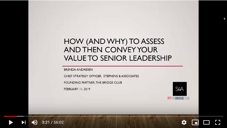 How (and Why) to Assess and Then Convey Your Value to Senior Leadership webinar thumbnail How (and Why) to Assess and Then Convey Your Value to Senior Leadership webinar thumbnail